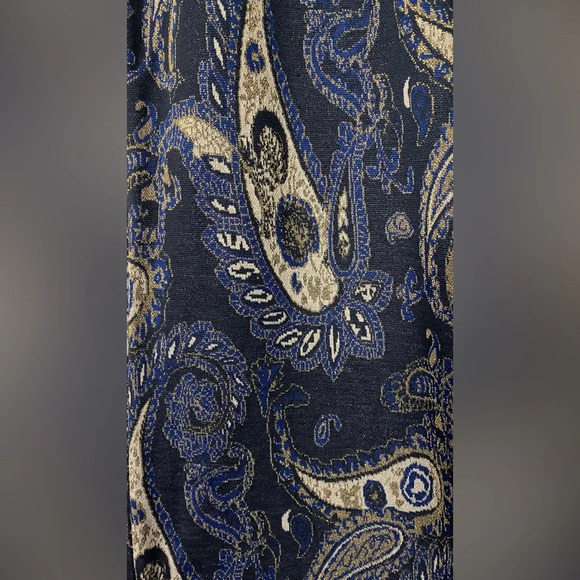 Maeve Anthropologie "Maria" Metallic Paisley Wide Leg Boho Pants Size 6 - Picture 5 of 9